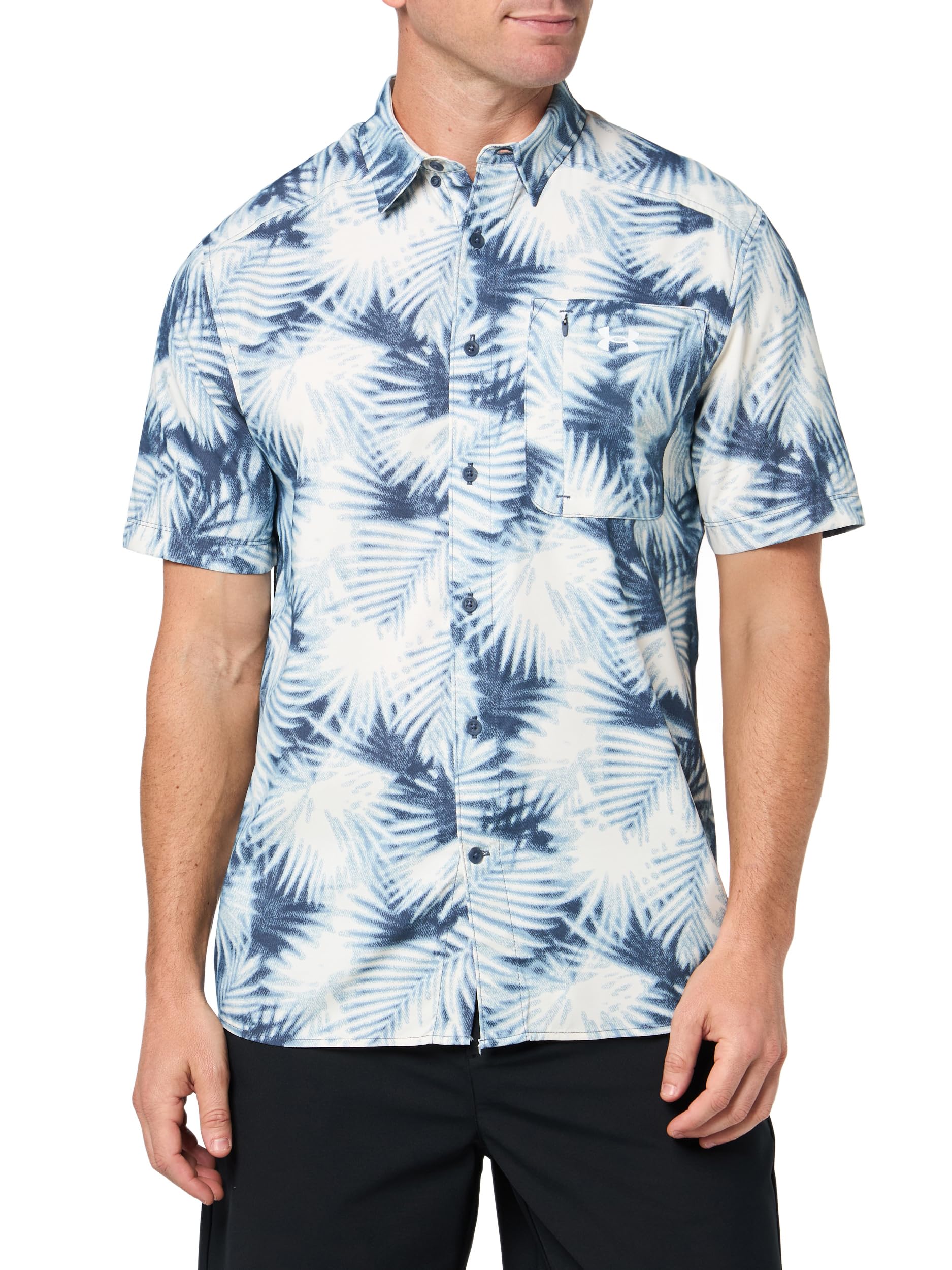 Under Armour Men’s Dockside Short Sleeve T-Shirt, (279) Stone/Downpour Gray/White, XX-Large