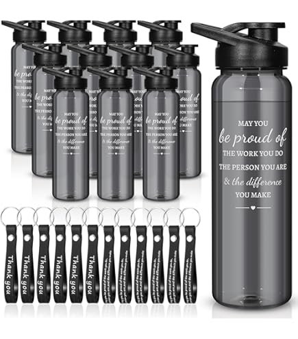 thumbnail interactive-video image 1 of Sabary 10 Pcs Thank You Appreciation Gifts Water Bottles Bulk Lightweight Aluminum Water Bottle Reusable Leak Proof Sports Water Bottle With Twist... 1 of 12