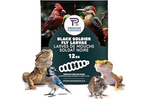 340 Grams - Dried Black Soldier Fly Larvae by Premium Feeders – Dried mealworms Alternative – Treats for Chicken, Hens, Duck,