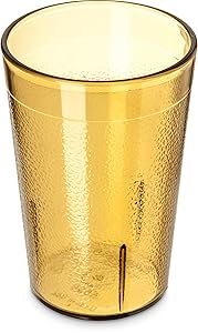 Carlisle 5526-8113 BPA Free Plastic Stackable Tumbler, 8 oz., Amber (Pack of 6)