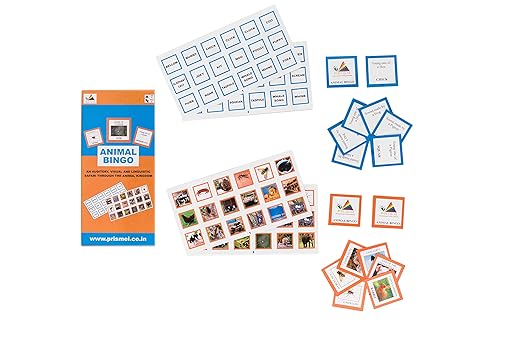 Prism Edutives Animal A Clue Based Pictorial On The Animal Kingdom Bingo (Blue and Pink)