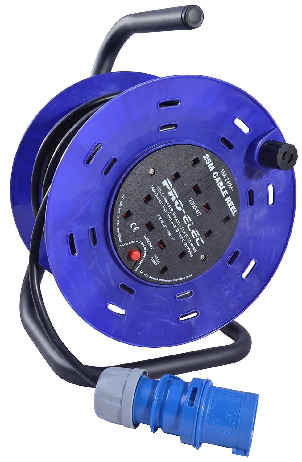 25m Extension Cable Reel 240V with 16 AMP Plug Input to Amazon.co.uk