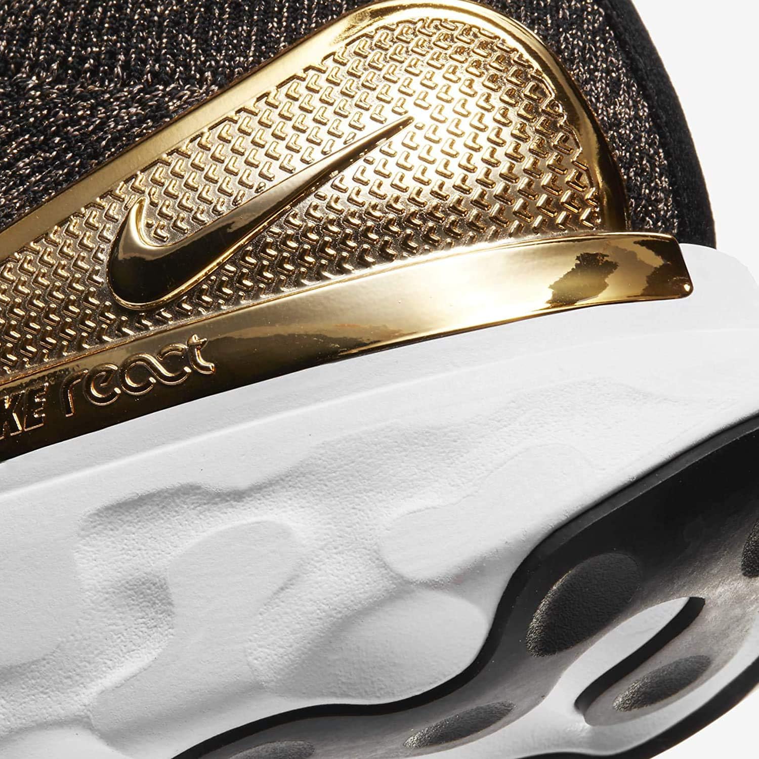 Amazon Co Jp ナイキ Nike リアクトファントムラン フライニット2 プレミアム W Reactphantomrun Flyknit2 Prm ブラック ホワイト ゴールド Cz40 001 国内正規品 スポーツ アウトドア
