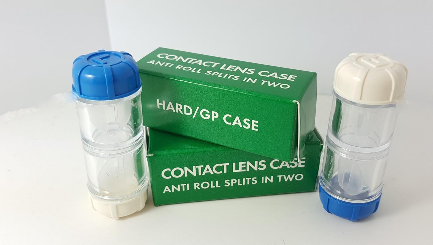 Opticase by Optipak RGP Rigid Gas Permeable Or Hard Contact Lens Case Twin Pack"Free P&P