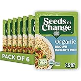 SEEDS OF CHANGE Organic Brown Basmati Rice Microwave Pouch 8.5oz 6 Pack