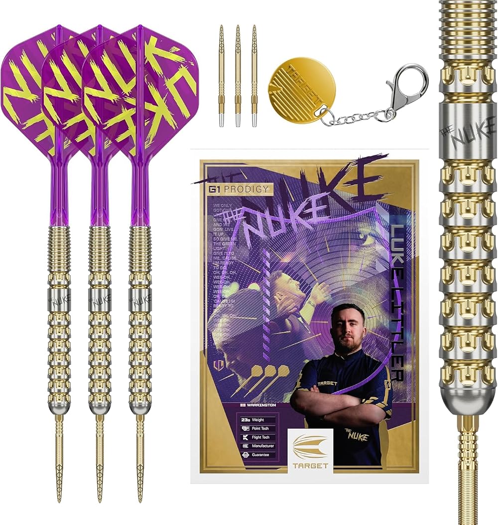 Target Darts Luke Littler Gen 1 Prodigy 90% Tungsten 22G Swiss Darts