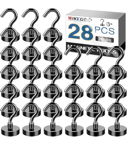 UCINNOVATE Heavy Duty Magnetic Hook Straps 4 Pack, 2.59INCH Magnetic Storage Hooks, Magnetic Tool Holder, Powerful Garage Storage Hook Ties, Extension - View #4