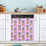 Dishwasher Magnetic Cover Seamless Pineapples on