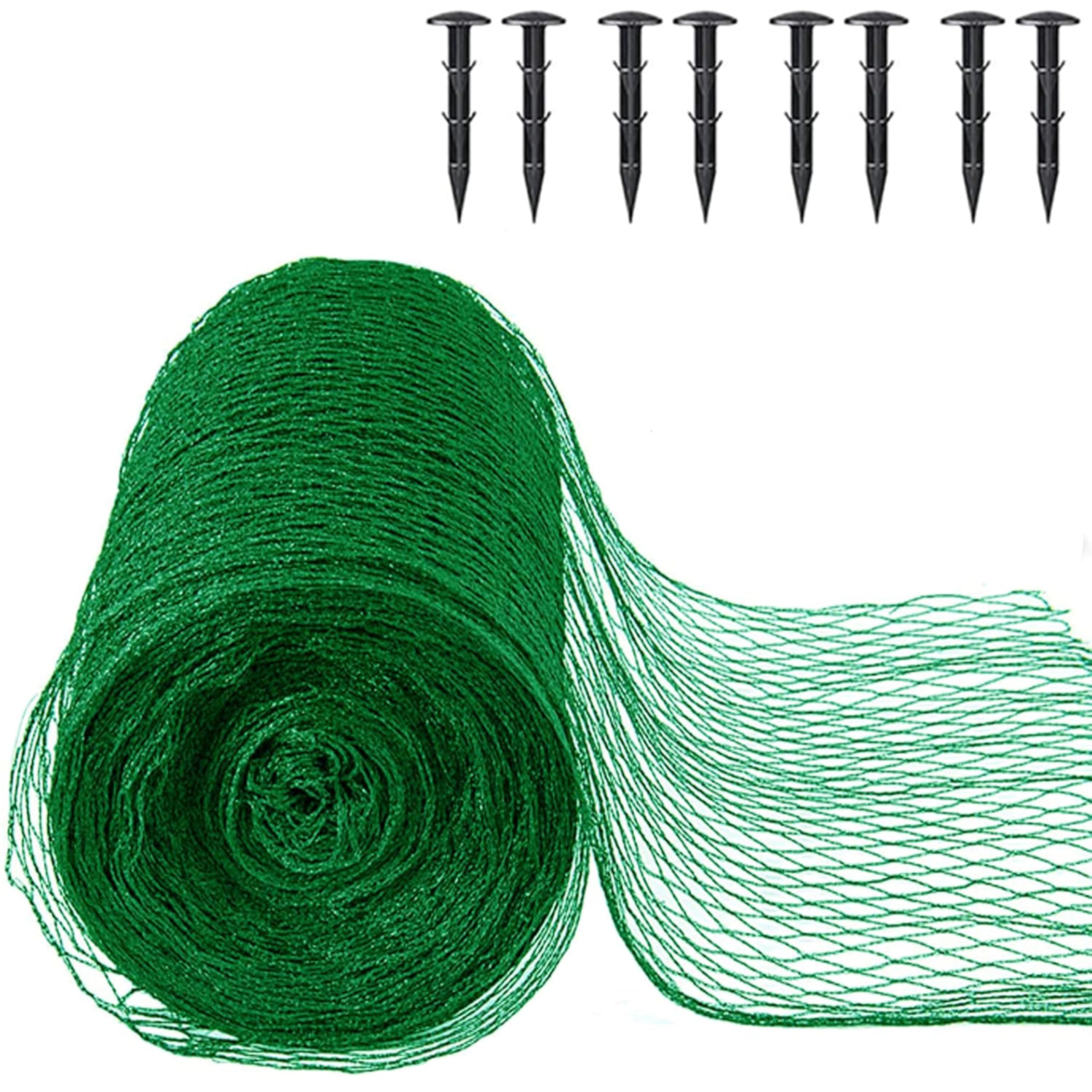 Garden Netting for Plant Veg Fruit Patch Grass Seeds, Anti Bird Netting Kit with Plastic Ground Pegs, Pond Netting Cover, Fine Mesh Plant Netting Protection Garden Mesh Fence (4x5M)