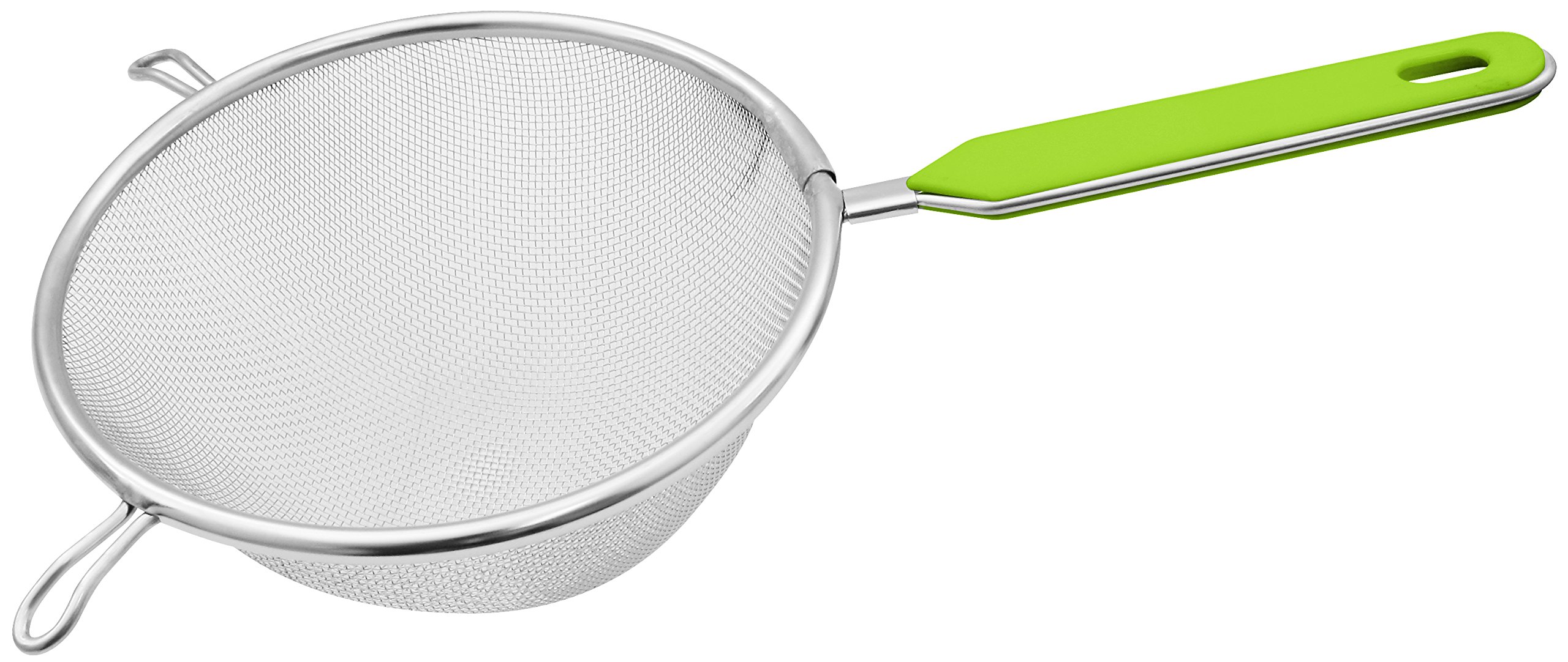 Fackelmann Stainless Steel/Plastic Strainer, Green/Silver, 6.3 x 12-Inch