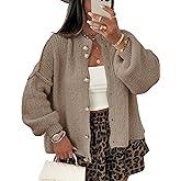 SeekMe Womens Cardigan Sweaters Casual Lightweight Long Sleeve Button Up Knit Oversized 2025 Fall Outwear