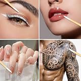 YHQZ 400 Pcs Cotton Swabs Wood Sticks Cosmetic Makeup Eyebrow Tip view 4