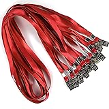 Red Lanyards 100 Pack 34" Premium Lanyard Bulldog