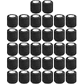 Allruyee 32 Rolls Self Adhesive Bandage Wrap 2 inch Cohesive Bandage Wrap Stretch Bandages Wraps Tape Black Elastic Self-Adherent Tape for Wrist Ankle Sports Swelling Sprains