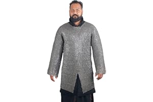 Souvenir India Chain Mail Shirt Armor 10 mm Flat Riveted with Washer Medieval Armour SCA