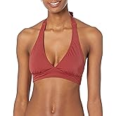 Amazon Essentials Women's Light-Support Tie Halter Bikini Swimsuit Top (Available in Plus Size)