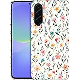 SuzaCase for Samsung Galaxy A36 5G, Samsung A36 Case with Stylish Floral Stems Pattern Printed Cute, Sleek Durable Hardshell Protective Designer Phone Case/Cover for Samsung A36 White