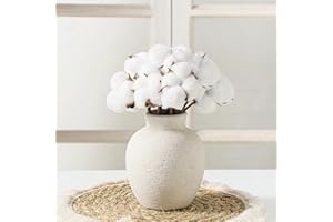 Vanselia Ceramic Flower Vase Home Decor - Small Farmhouse Table Vases Rustic Vintage Living Room Kitchen Bedroom Decorations for House Book Shelf Office Coffee Desk Dining Fireplace (6" Rustic)