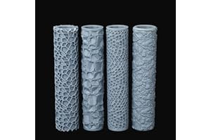 AUSPDICE RPG Terrain Texture Roller for Foam and Clay Modeling- Professional for Dungeon Walls, DND Terrain Sets, TTRPG Buildings, and Role Playing Table Maps- AS744A Road Paving