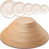 Sunnychicc 5 Pcs Round Pottery Molds for Handbuilding,6.14-10.87 Inch | Ceramic Plate Molds, Wooden Pottery Forms for Clay, Non-stick &amp; Stackable, Slump Templates Tools for Crafts DIY Supplies