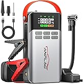 ANFLAG 8-in-1 Car Jump Starter with Air Compressor – 5500A Peak, 150PSI Tire Inflator, 12V Portable Power Bank, LCD Display, and LED Flashlight for All Gas & 12.0L Diesel Engines
