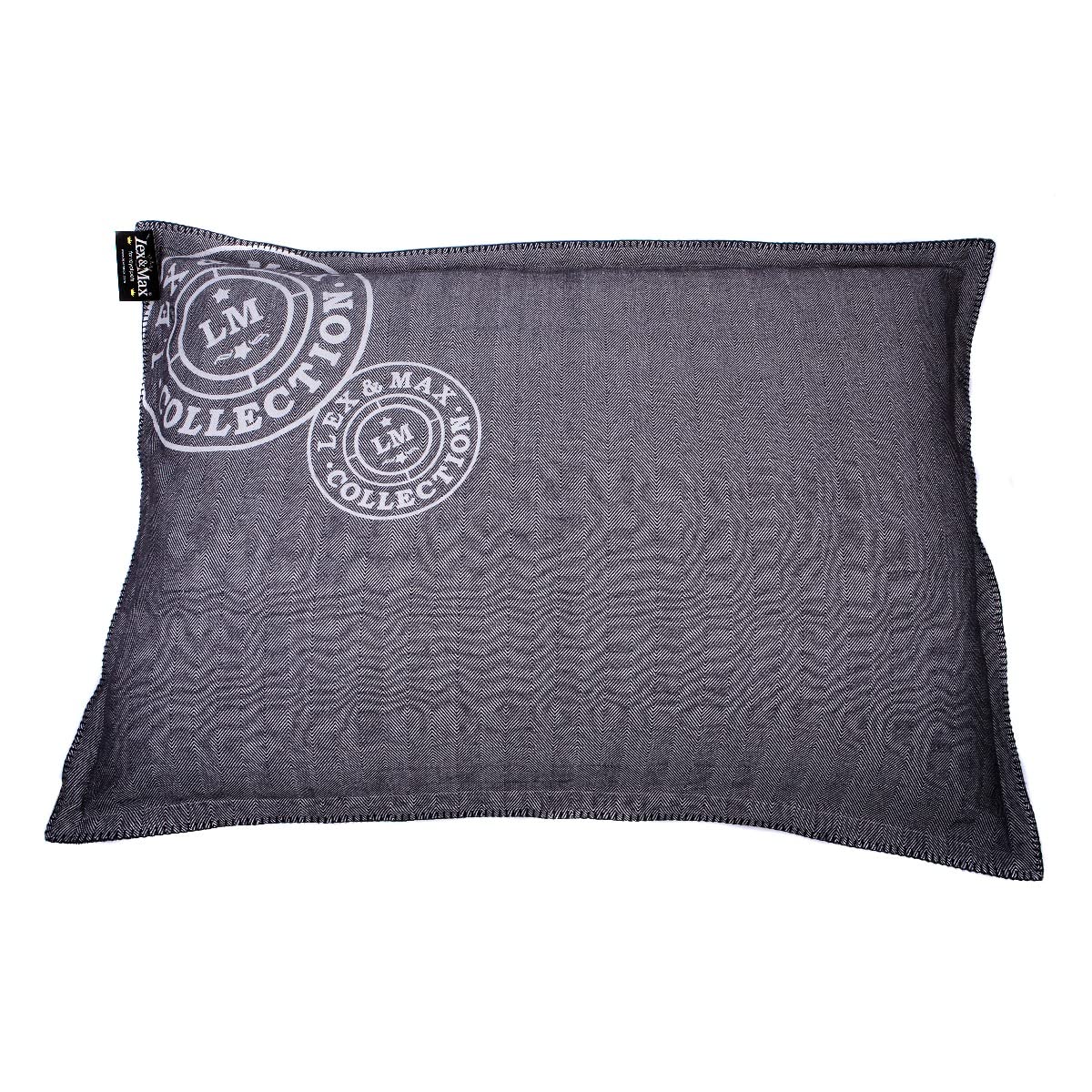 Lex & Max COVER RECT. FISHBONE 100X70 BLACK