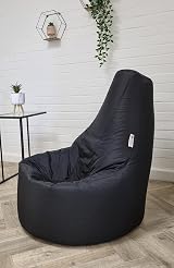 MaxiBean Black Bean Bag Chair - Weather Resistant Gaming & Lounge Chair view 2