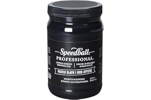Speedball Professional Acrylic Screen Printing Ink, 32-Ounce, Poster Black