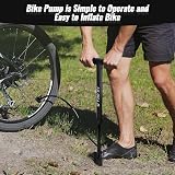 NUWAB Bike Floor Pump Dual Valve 120 PSI with Accessory Pack Canvas Bag view 7