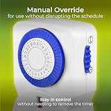 Masterplug TMS24-MP Energy Saving Daily Mechanical Segment Timer Plug White view 3