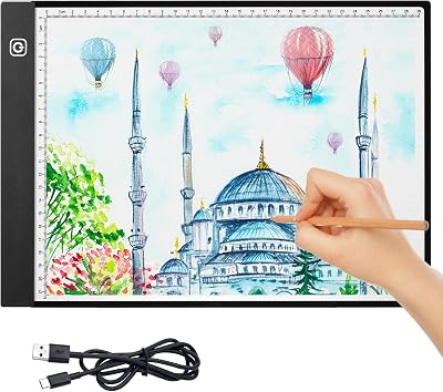 AUAUY A4 LED Light Pad 3 Levels Brightness USB Diamond Painting Drawing Tracing
