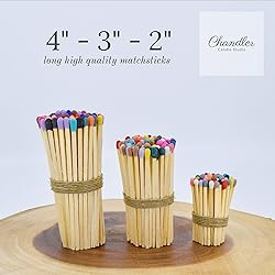 4" Inch Long Wooden Refill Matchsticks with Strike