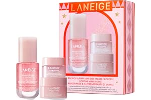 LANEIGE Bouncy & Firm Mini Skin Treats: Skincare Gift Set for Visibly Plump, Firm, & Glowing Skin