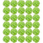 FagusHome Silk Hydrangea Heads 30 Pcs Artificial Flowers Only Heads No Stems Fake Hydrangea Flowers for Home Wedding Decor No Stems (Green)