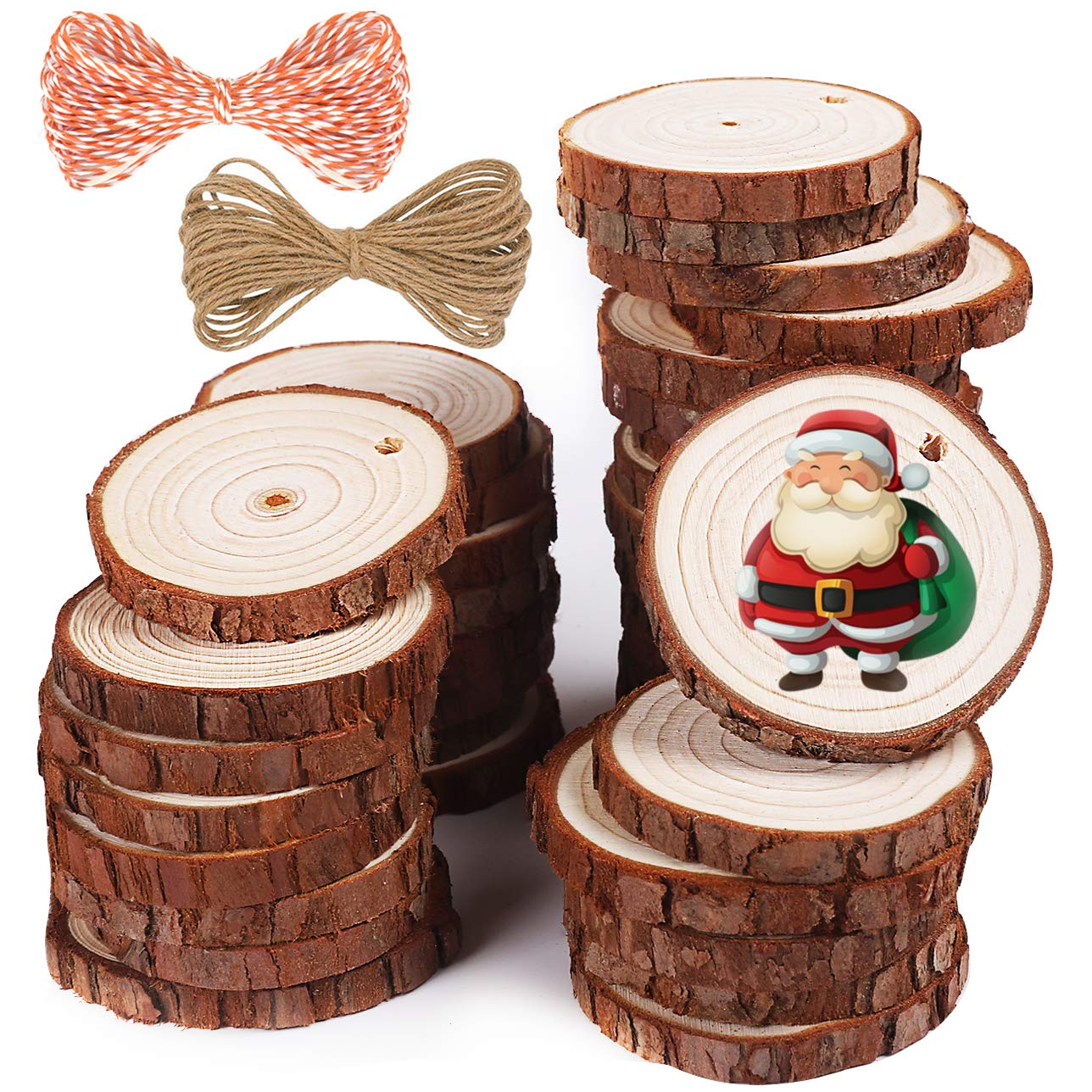 5ARTH Natural Wood Slices - 37 Pcs 2.0