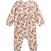 Modern Moments by Gerber baby-girls Long Sleeve Long Leg Ruffle Romper