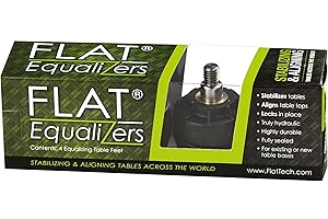 FLAT Equalizers - 1/4" -20 Thread Size | Stop Wobbly Tables | Restaurant Grade, Easy Install, Improves Customer Experience