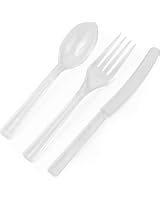 Concept Party Products CPCS300 300 Piece Plastic Cutlery Pack, Clear