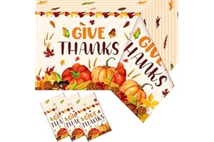UROINEPA Thanksgiving Tablecloth 3 Pcs Fall Table Cloths Rectangle Maple Leaf Pumpkin Table Cloth Autumn Tablecover for Thanksgiving Party Decorations Home Fall Themed Party Supplies(54 x 108 Inch)