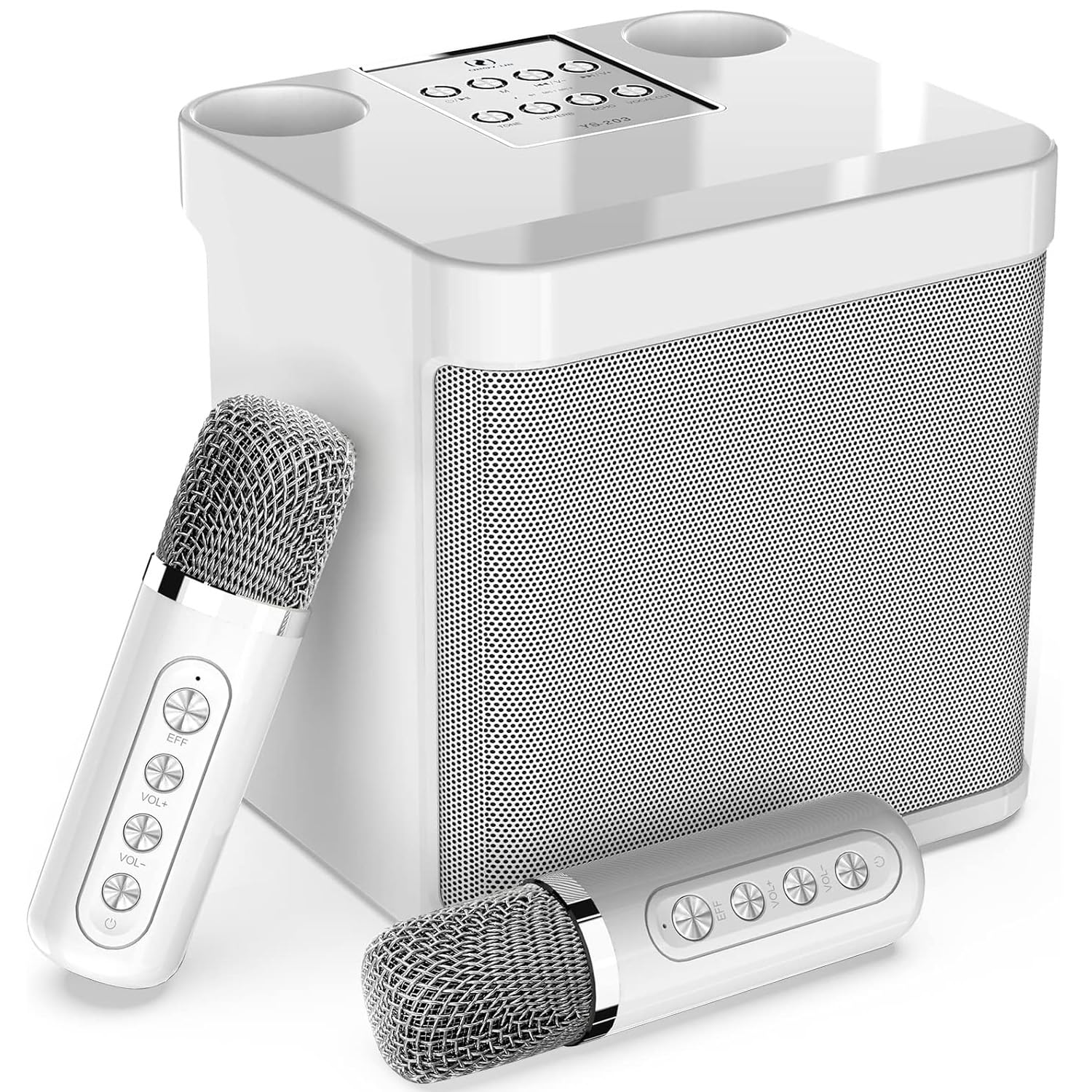 Photo 1 of Flyasny Karaoke Machine for Adults and Kids, Portable Bluetooth Karaoke Speaker with 2 Wireless Microphones for TV, Singing Karaoke for Home Party, Great Gifts for Boys and Girls