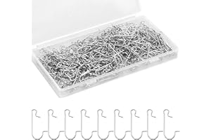 OCTERIC 300 Pieces Christmas Ornaments Hooks Metal C-Shaped Hangers for Trees Balls Christmas Hanging Decorations (Silver)
