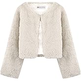 BOLEROSE Girls Cozy Faux Fur Childrens Kids Bolero Shrug Jacket Coat