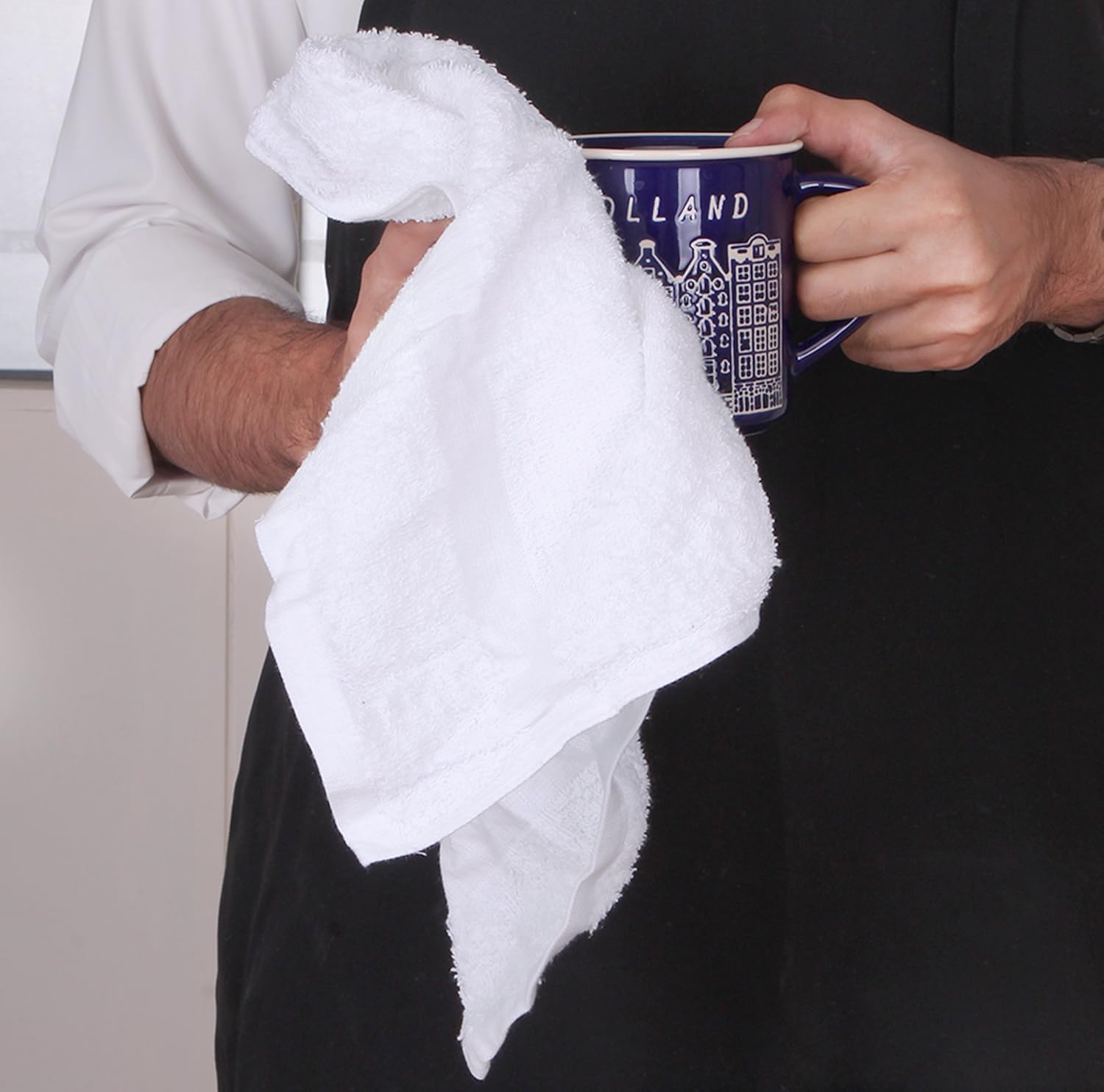 Utopia Towels Kitchen Bar Mops Towels, Pack of 12 Towels - 16 x 19 Inches, 100% Cotton Super Absorbent White Bar Towels, Multi-Purpose Cleaning Towels for Home and Kitchen Bars: Home & Kitchen
