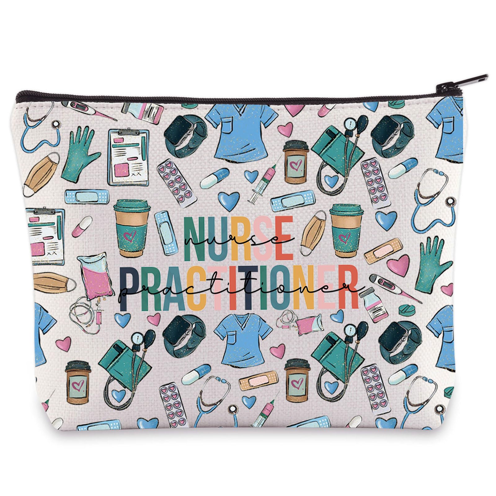WZMPA Nurse Practitioner Cosmetic Bag - Medical NP Gift, Graduation Makeup Zipper Pouch for Appreciation, Nurse Practitioner, Cosmetic Bag