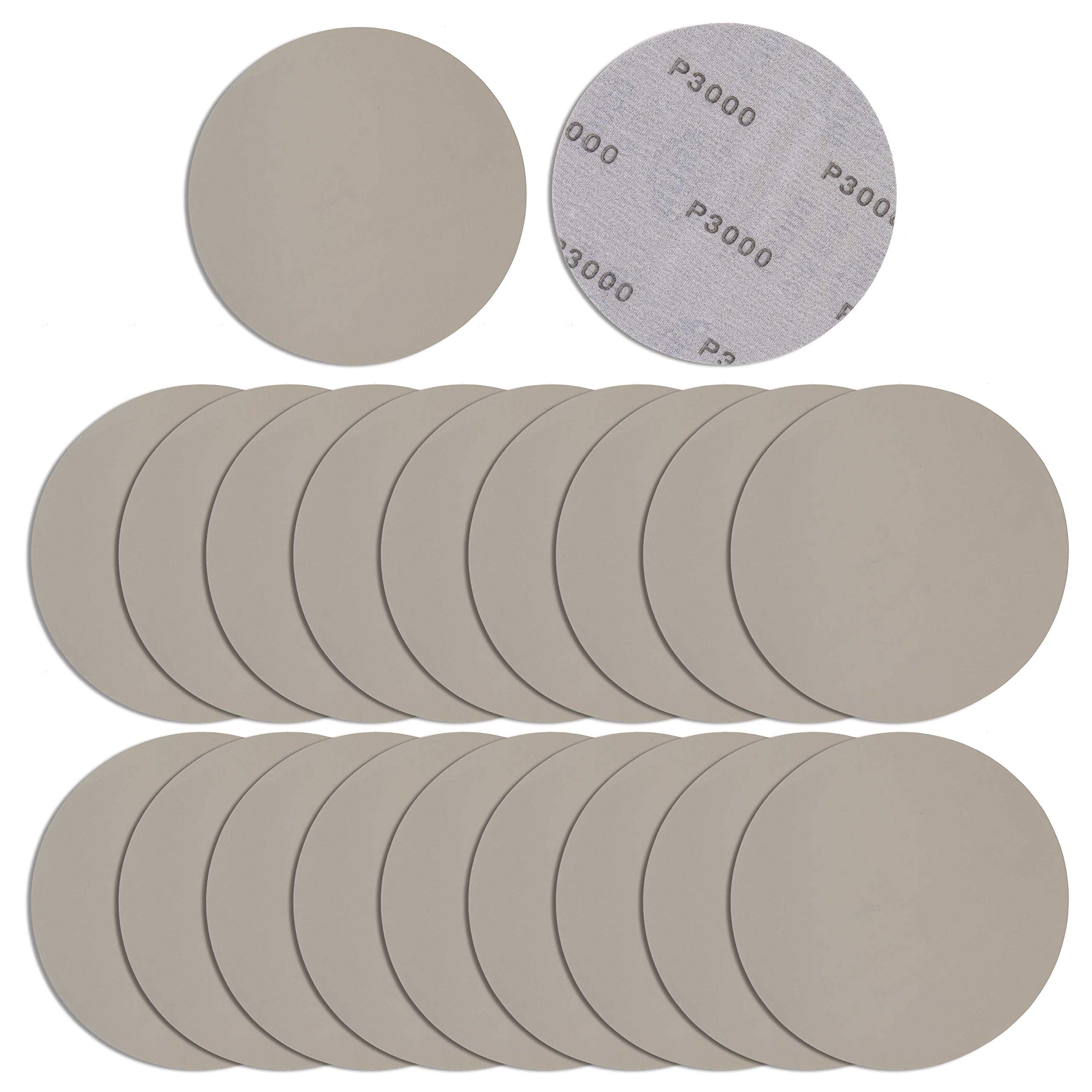 Dura-Gold Premium 6" Wet or Dry Sanding Discs - 3000 Grit, Box of 20 - High-Performance Sandpaper Discs with Hook & Loop Backing, Fast Cutting Silicon Carbide, Color Sanding Sander, Car Auto Polishing
