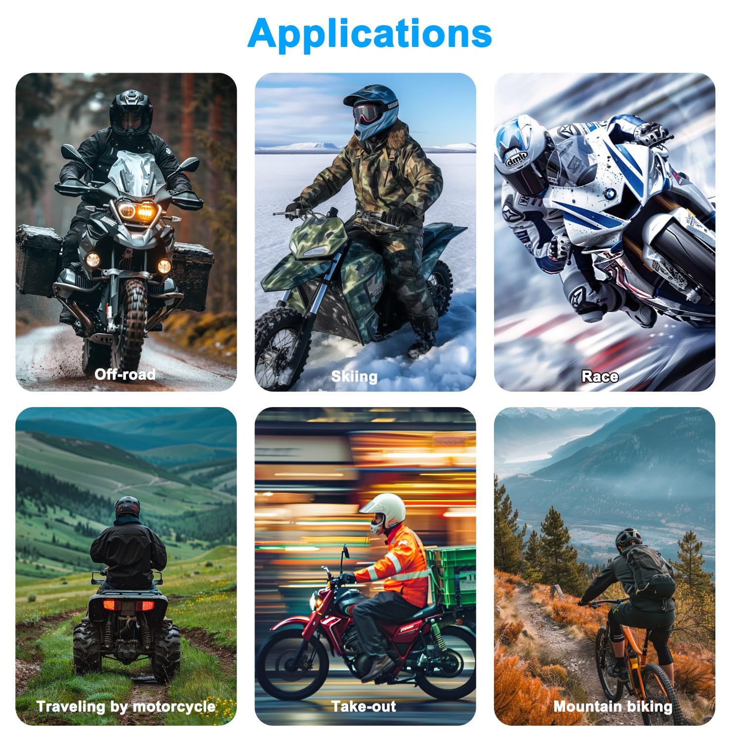 Motorcycle Helmet Bluetooth Headset Motorcycle Helmet Speaker IPX6 Waterproof Sports Headset,Automatic Answer,Music Call Control,RGB Light,Intelligent Noise for All Helmets