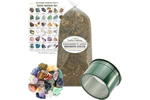 Sluiceboy Prospecting - Gemstone Mining Kit with 5lb Bag & 5" Steel-Mesh Classifier | Rock & Gem Dig
