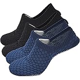 WRPPAREL Anti Skid Non Slip Slipper Socks Men Grippy Socks Women Hospital Yoga Pilates Barre Old Age | 2 Pairs, L/XL/XXL