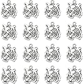 Weyuley 30pcs Antique Silver Plated Roaring Tiger Head Charms Pendant DIY Bracelets Necklace Jewelry Making Craft Wholesale 27mmx24mm(A322)