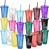 Singhoow 20 Pcs Christian Gift Bulk Christian Tumbler Plastic Bible Verse Scripture Cups Bulk 24oz Religious Church Coffee Cup for Sunday School Valentines Party Gift (Colorful)